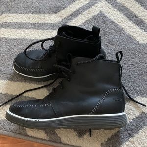 Chaco water resistant boots.